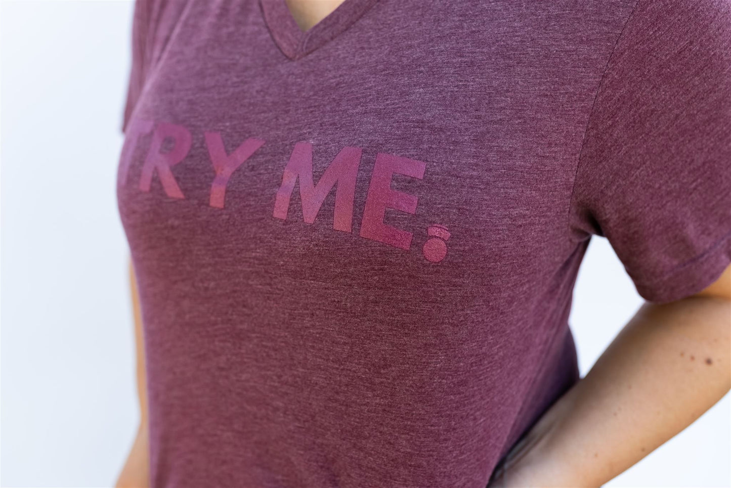 Try Me. V-neck T-shirt