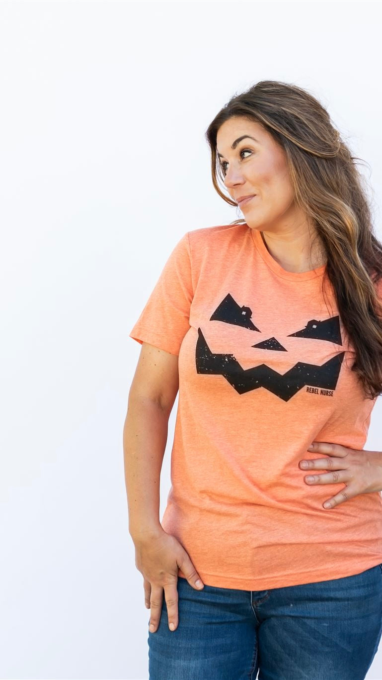 Jack-o-lantern V-Neck T-shirt